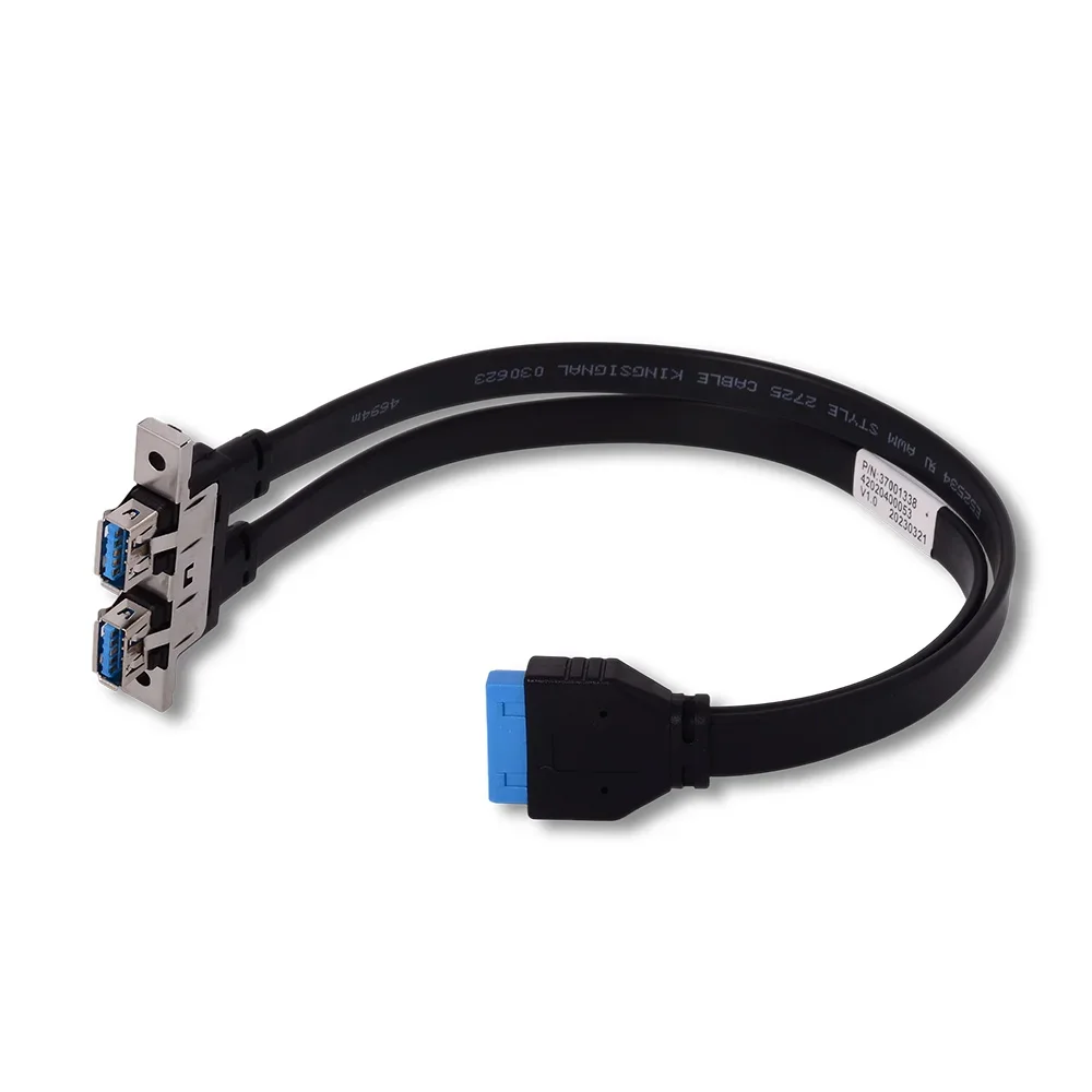 Kabel USB 3.0 do płyty głównej komputera, 19-pinowy/20-pinowy do panelu 3.0, przedni moduł rozszerzeń, kabel z wtyczką, 33 cm