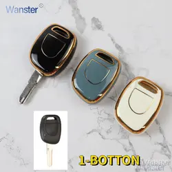 1 Button Tpu Car Key Case Cover Shell Keychian for Renault Clio II 2001-2008 Symbol 2011 Kangoo 2002-2004 Twingo Master Kangoo