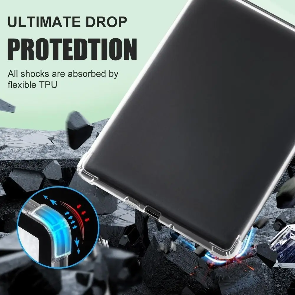 حافظة القارئ الإلكتروني 11/12th Gen 6 6.8 7 بوصة C2V2L3 غطاء خلفي مقاوم للصدمات شفاف لـ Kindle Paperwhite 1/2/3/4/5 Colorsoft 2024 #3