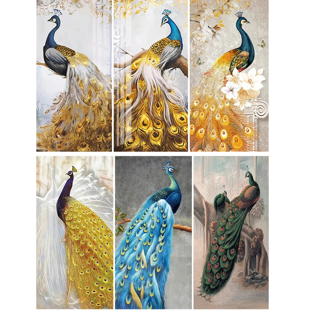 Big Size Kinds Peacock DIY 5D Diamond Painting Full Drill Square Embroidery Mosaic Art Picture Of Rhinestones Home Decor Gifts