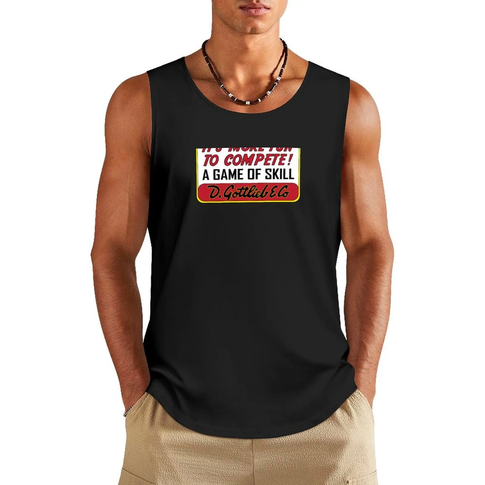 It's more fun to compete! Tank Top Men's clothes luxury style sexy clothes men Sleeveless men gym top