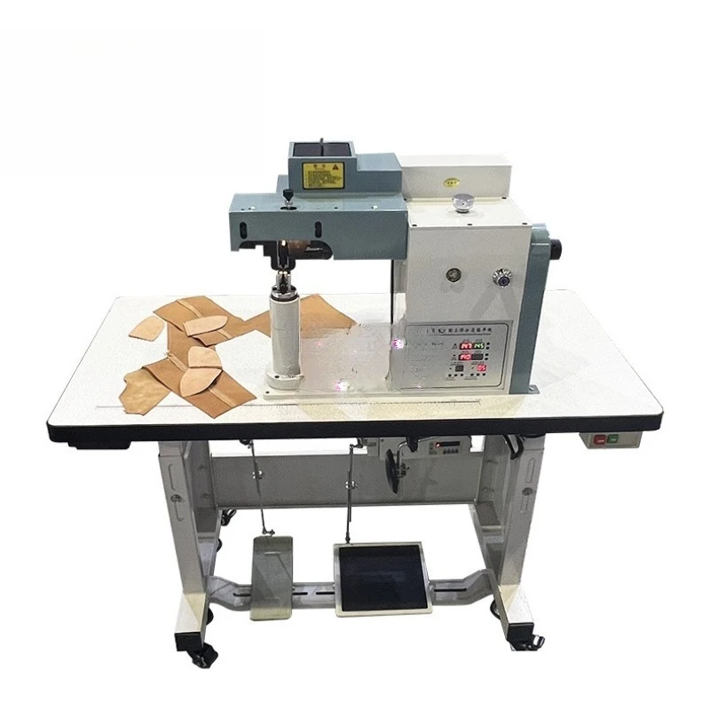 Automatic gluing and edge-splitting hammer leveling machine, automatic gluing and hammer leveling machine for upper