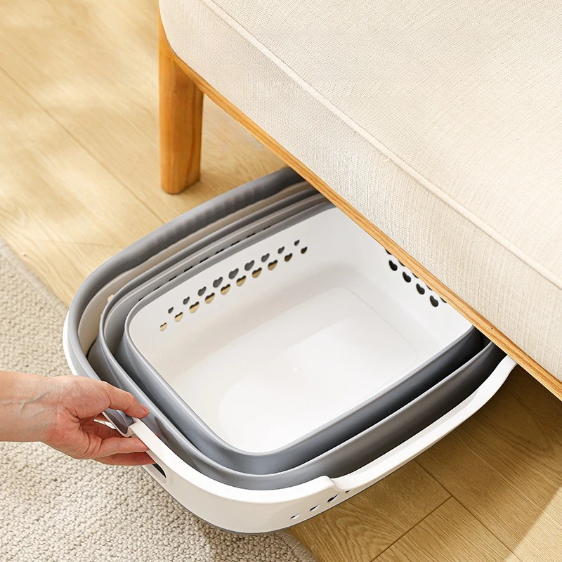 Dirty clothes basket household dirty clothes storage basket laundry basket bathroom clothes basket large capacity foldable