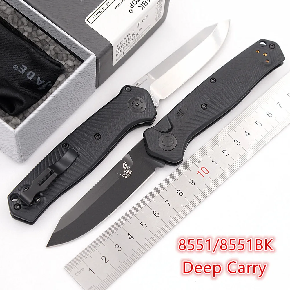 

JUFULE Mediator 8551 / 8551BK A Mark S90V Blade REAL G10 Handle Camp Kitchen Hunt Tactical Pocket Outdoor EDC Tool Folding Knife