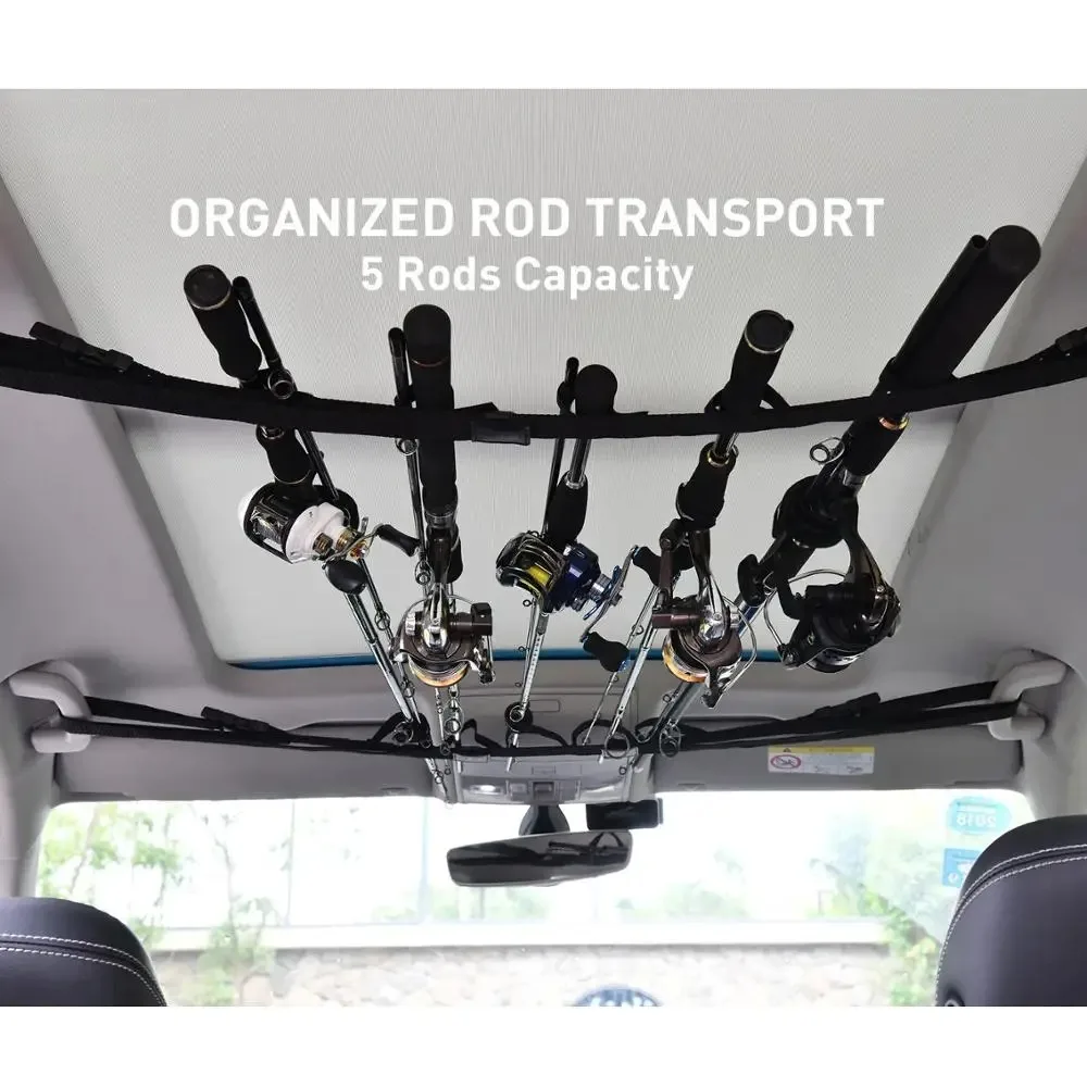 Fishing VRC Vehicle Rod Carrier Rod Holder Belt Strap With Tie Suspenders Wrap Fishing Tackle Boxes Tools Box Accessories