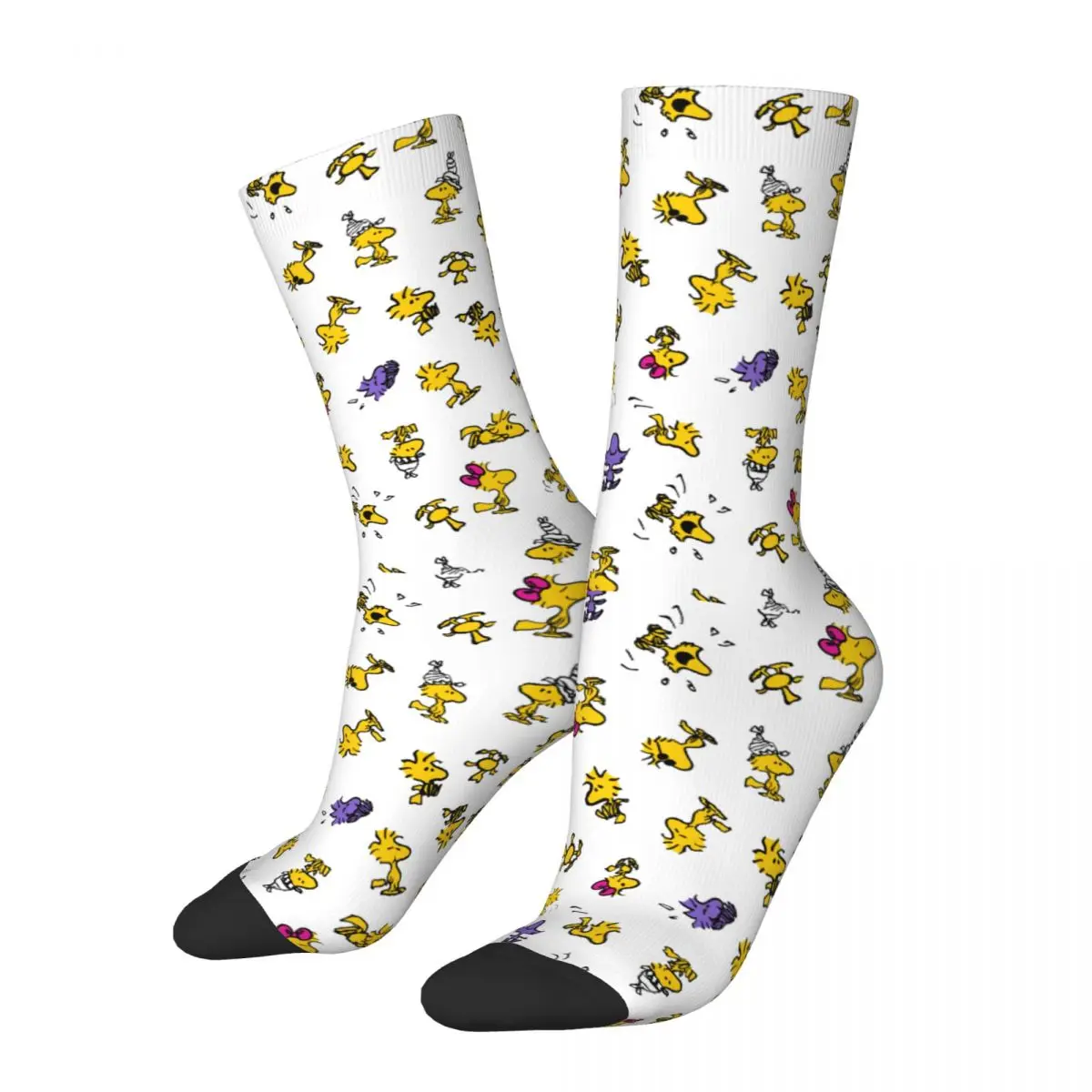 Happy Funny Male Men Socks Hip Hop Peanuts Woodstock Fun Pattern Sock Graphic Women's Socks Spring Summer Autumn Winter