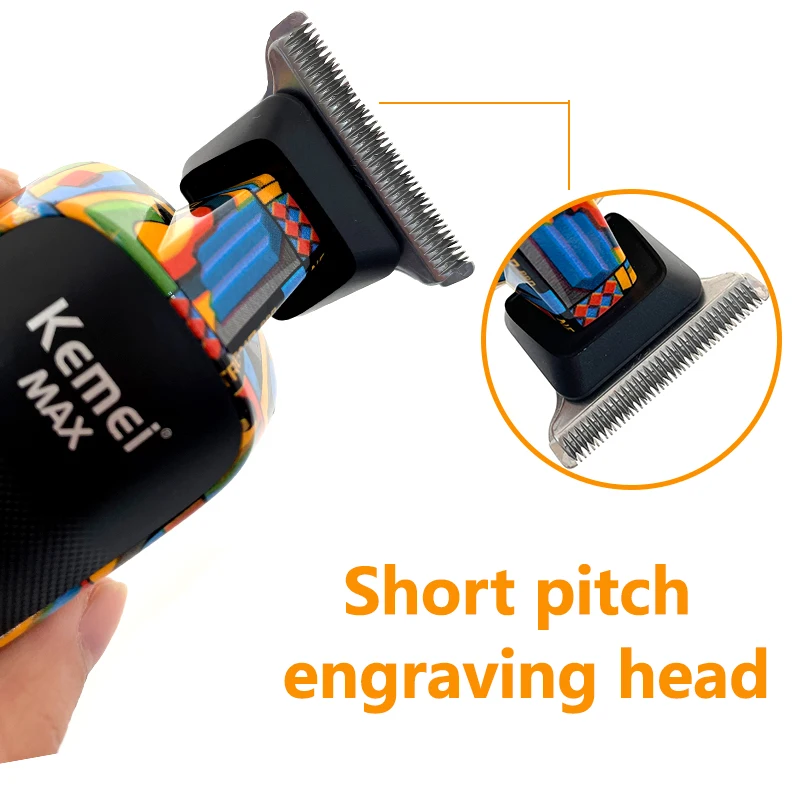 Kemei Multifunctional ไฟฟ้าที่ตัดขนครัวเรือน Trimmer การพิมพ์ Graffiti มีดโกน USB ชาร์จ Barber Shop KM-5090