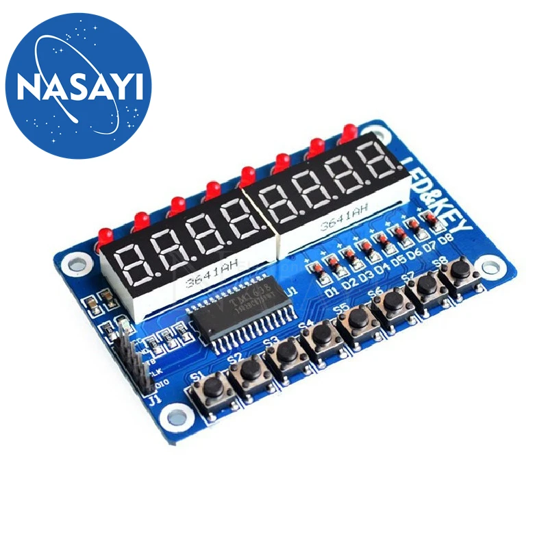 1 шт. TM1638 модуль ключевой дисплей для AVR Arduino новая 8-битная цифровая светодиодная трубка 8-бит WAVGAT