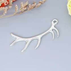 5PCS Antlers Charms Antique Sliver Plated Antique Bronze Color Charm Pendant For Bracelet Jewelry Findings