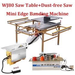 New woodworking worktable push table saw +dust-free Saw multifunction woodworking folding tool portable precision sawing machine