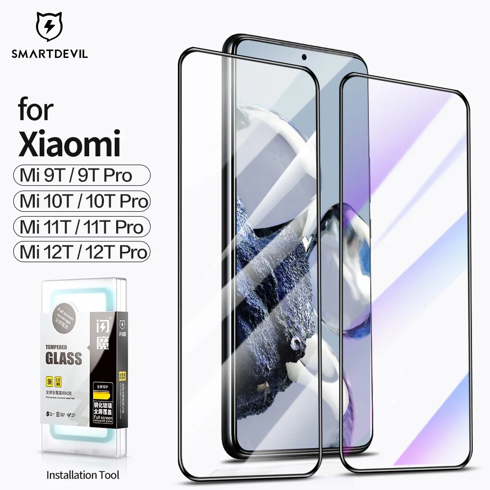 SmartDevil Screen Protector for Xiaomi Mi 14T Full Cover Tempered Glass Film HD Anti Blue Ray