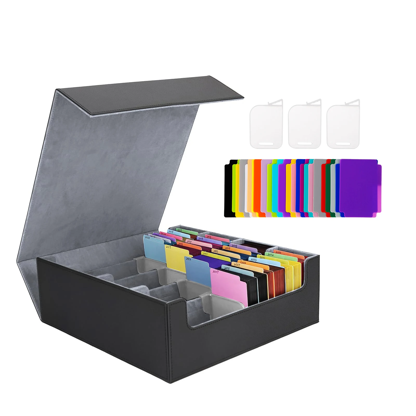 Karten-Aufbewahrungsbox mit mehreren Trennwänden, Argonomie-Kartendecks zur Organisation und Organisation Ihrer Strategiekartendecks