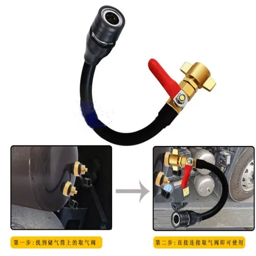 Imagen 2 del producto ¡Nuevo! Tubo de conexión para junta de entrada de aire del tanque de almacenamiento de gas de la válvula de entrada de aire del camión y del camión