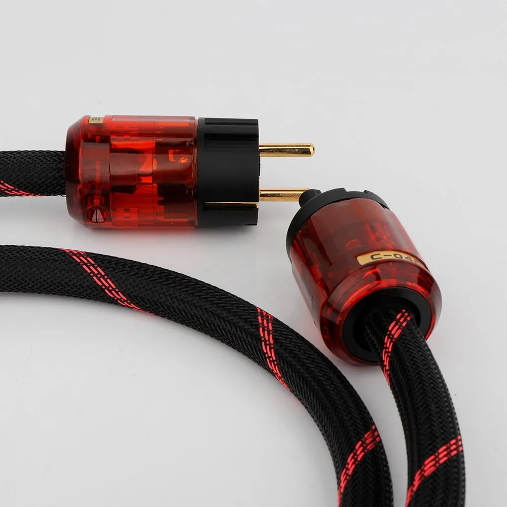 D523 كابل طاقة HiFi Preffair AC الصوتي ، سلك طاقة Schuko ، سلك طاقة HiFi Audiophile C7 IEC شكل أنثى 8 سلك طاقة