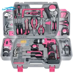 Home Tool Set Multifunctional Hand Drill  Portable Toolbox