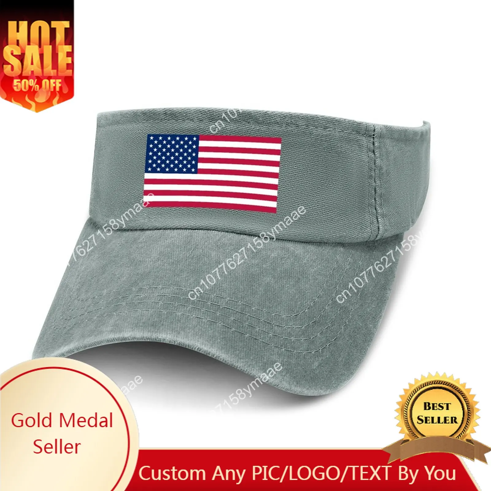 

USA Sun Visor Leaky Top Cowboy Hats Mens Womens Customize America DIY Cap Sports Baseball Tennis Golf Caps Empty Open Top Hat