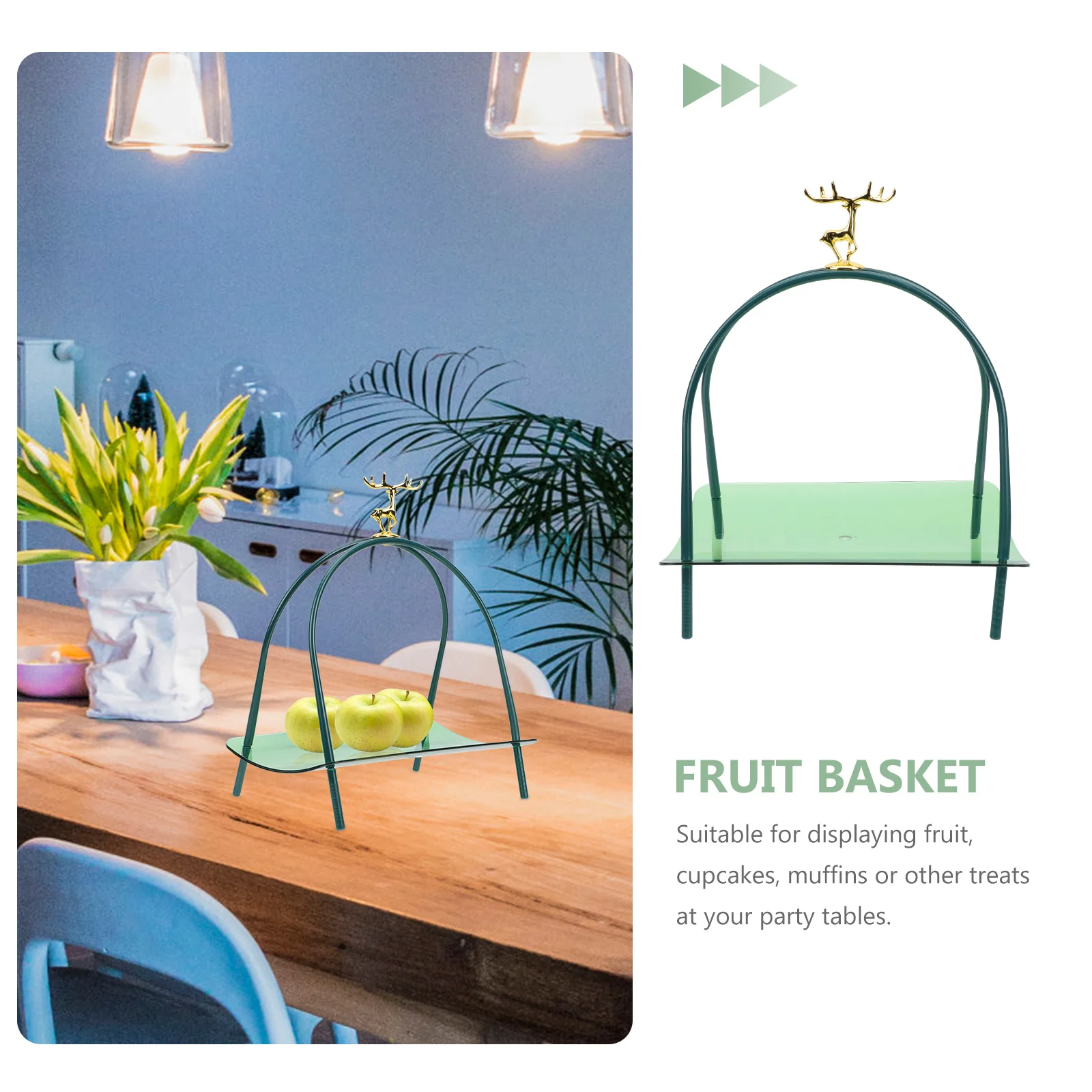 

1pcs Iron Fruit Holder Decorative Dessert Stand For Party Wedding Supplies Pastry Serving Tray Portable Cake Display Rack Iron