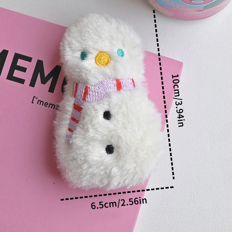 Cute Cartoon Plush Pendant Christmas Plush Scarf Snowman Keychain Backpack Charm Party Decoration Children's Toy Gift