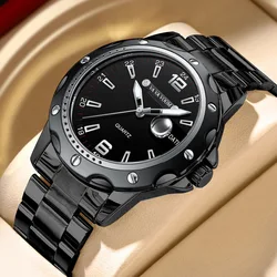 Fashion Business Analog Men's Quartz Watch Sport Date Luminous Steel Band watches for men Sports relogios masculino