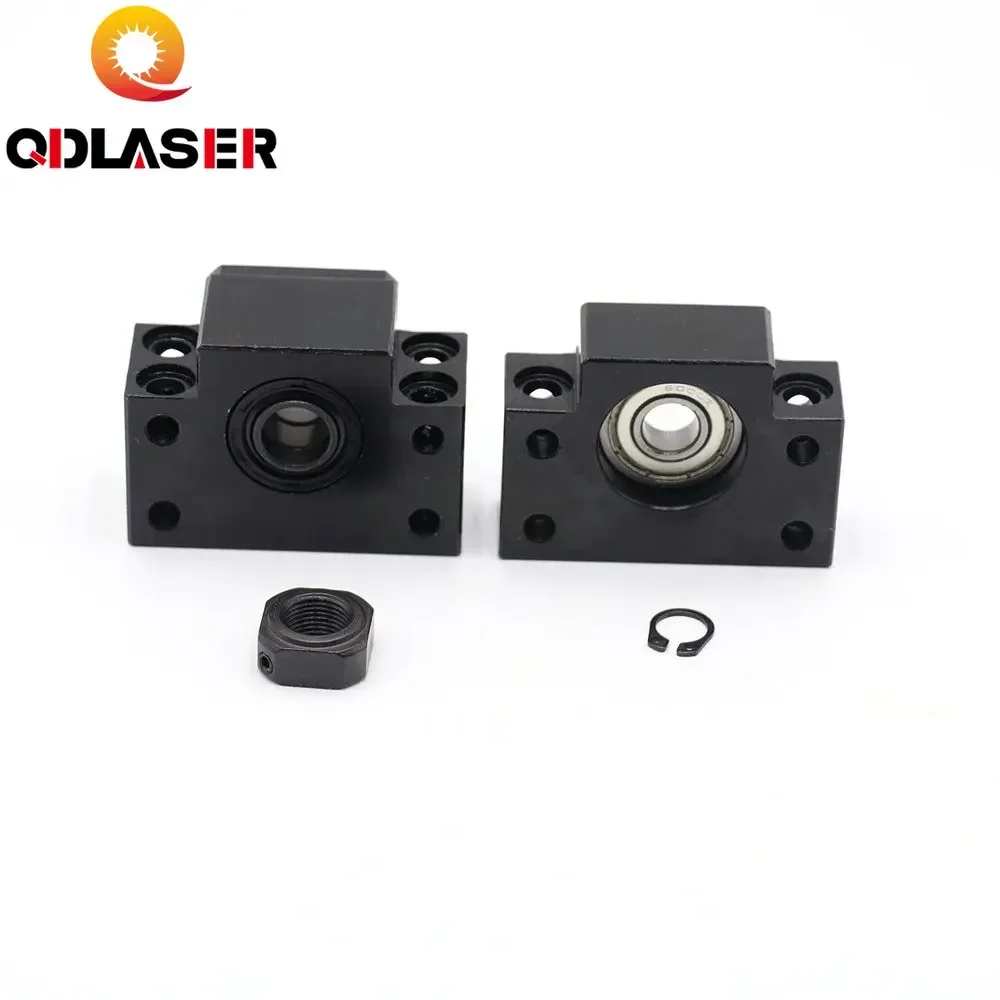 QDLASER Ballscrew End Supports Set BK15 BF15 Fixed Side for SFU2005 SFU2010 Ballscrew Liner Guides Machine CNC Parts holder