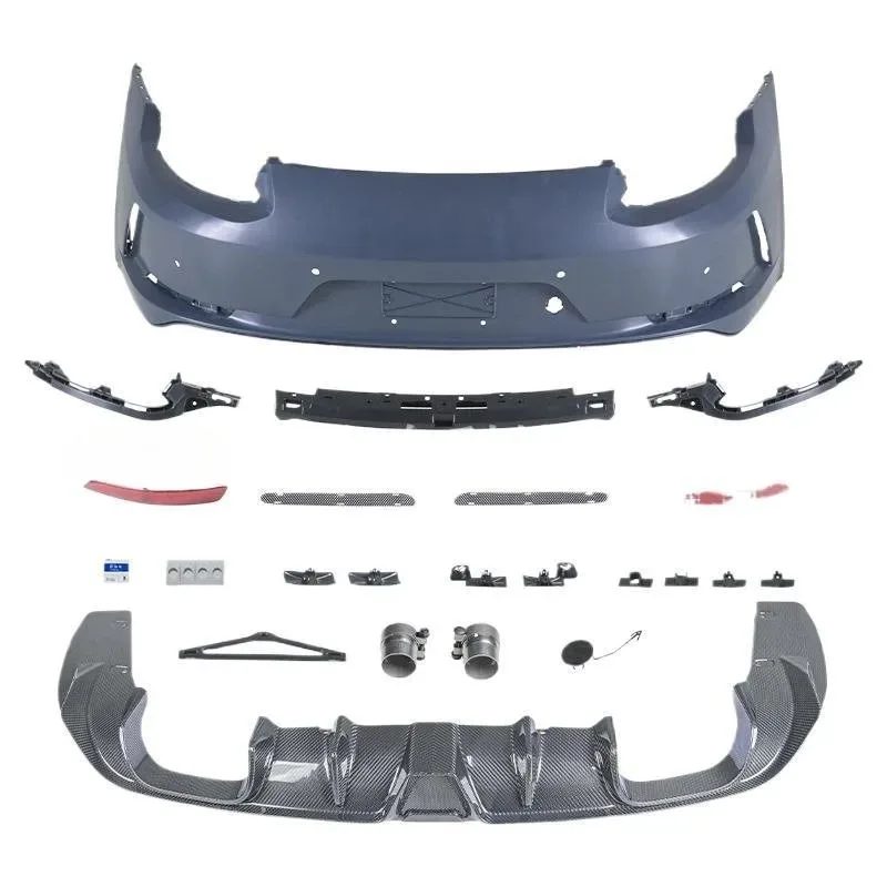 Rear bar assembly for car modification, rear lip