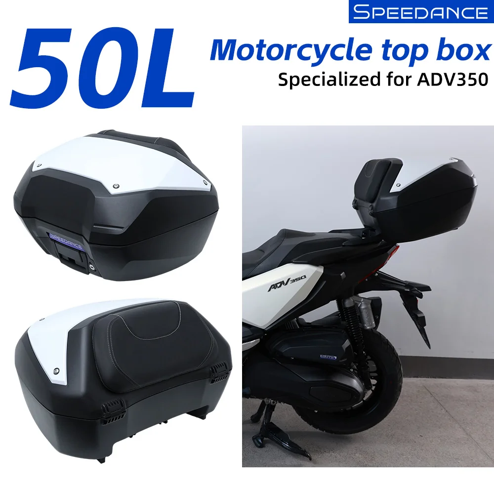 

SPD 50L Motorcycle Helmet Boxes Top Tail Rear Luggage Storage Tool Cases with Lock For Honda ADV350 UOff-Road Adventure Gear Box