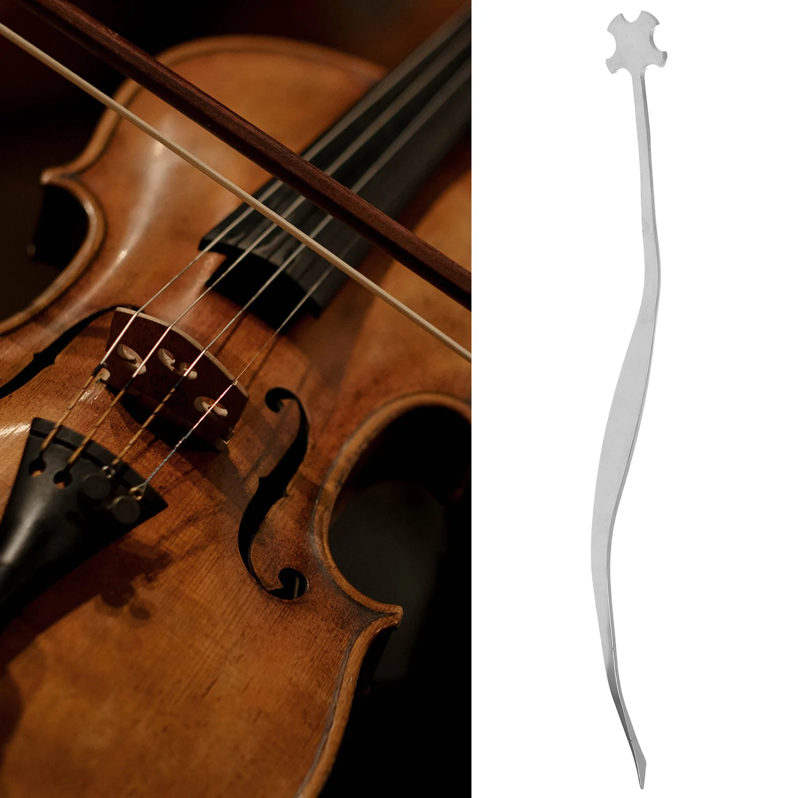 Alat Pengaturan Pos Suara Cello dan Biola Alat Penyesuaian Alat Instalasi Soundpost Biola Alat Pengaturan Soundpost Biola Logam