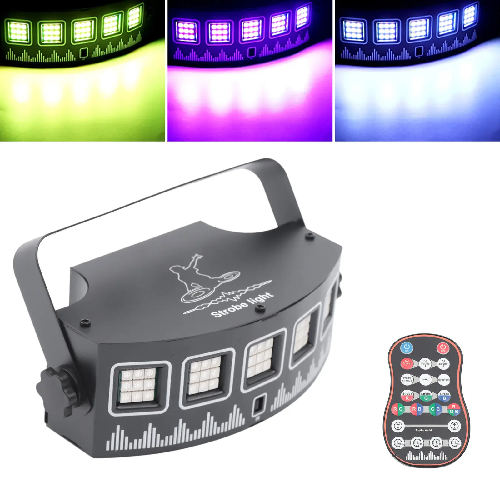 

7 Color LED Show Lighting, 45 Beads Lights, DJ Disco Party Bar Stage Light, Strobe Projector DJ Spotlight