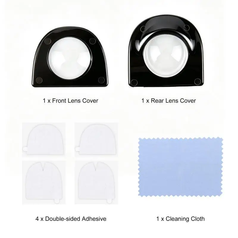 2pcs/set Front And Rear Camera Lens Guard PC Protective Cover For Model Y Juniper / Model Y L 2025-2026, Autopilot And FSD