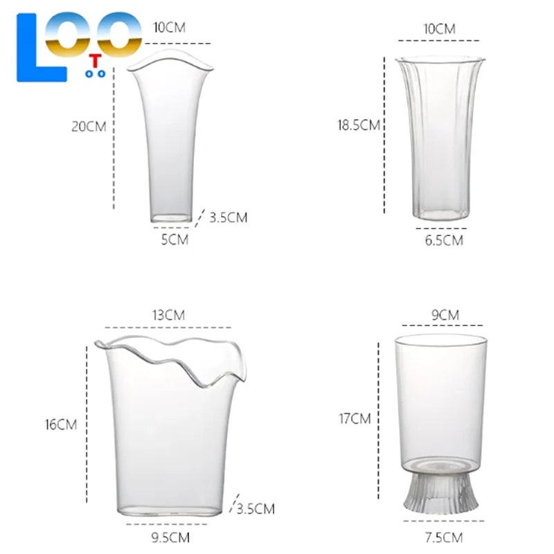 1 шт., ваза для цветов, акриловая гидропоника, домашний декор, прозрачный цветочный горшок, настольная декоративная ваза для свадебных аксессуаров