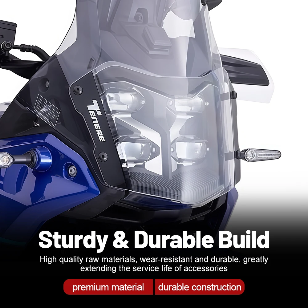 For YAMAHA Tenere 700 Tenere700 2025 Motorcycle Headlight Guard Rally Accessories Acrylic Front Light Protector Cover