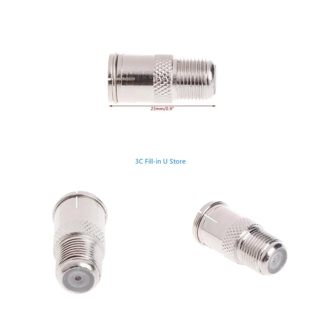 G8TA 10 Pcs F Connector Male Plug To Female Adapter Push On RF Coaxial