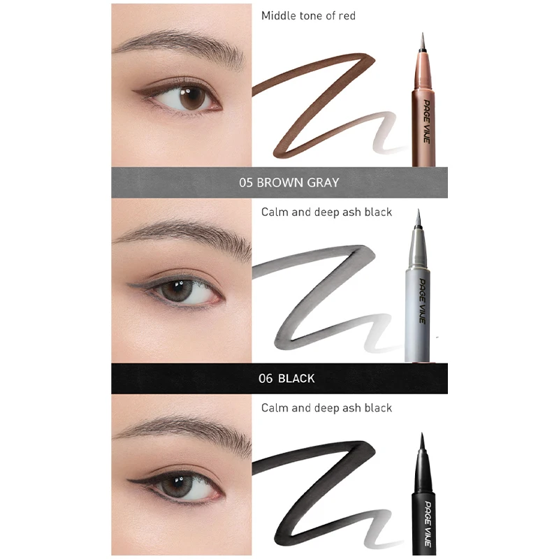 Schnell trocknender flüssiger Eyeliner-Stift, zart, glatt, langlebig, natürlich, wischfest, Eyeliner, schweißfest, superfeiner Eyeliner-Stift