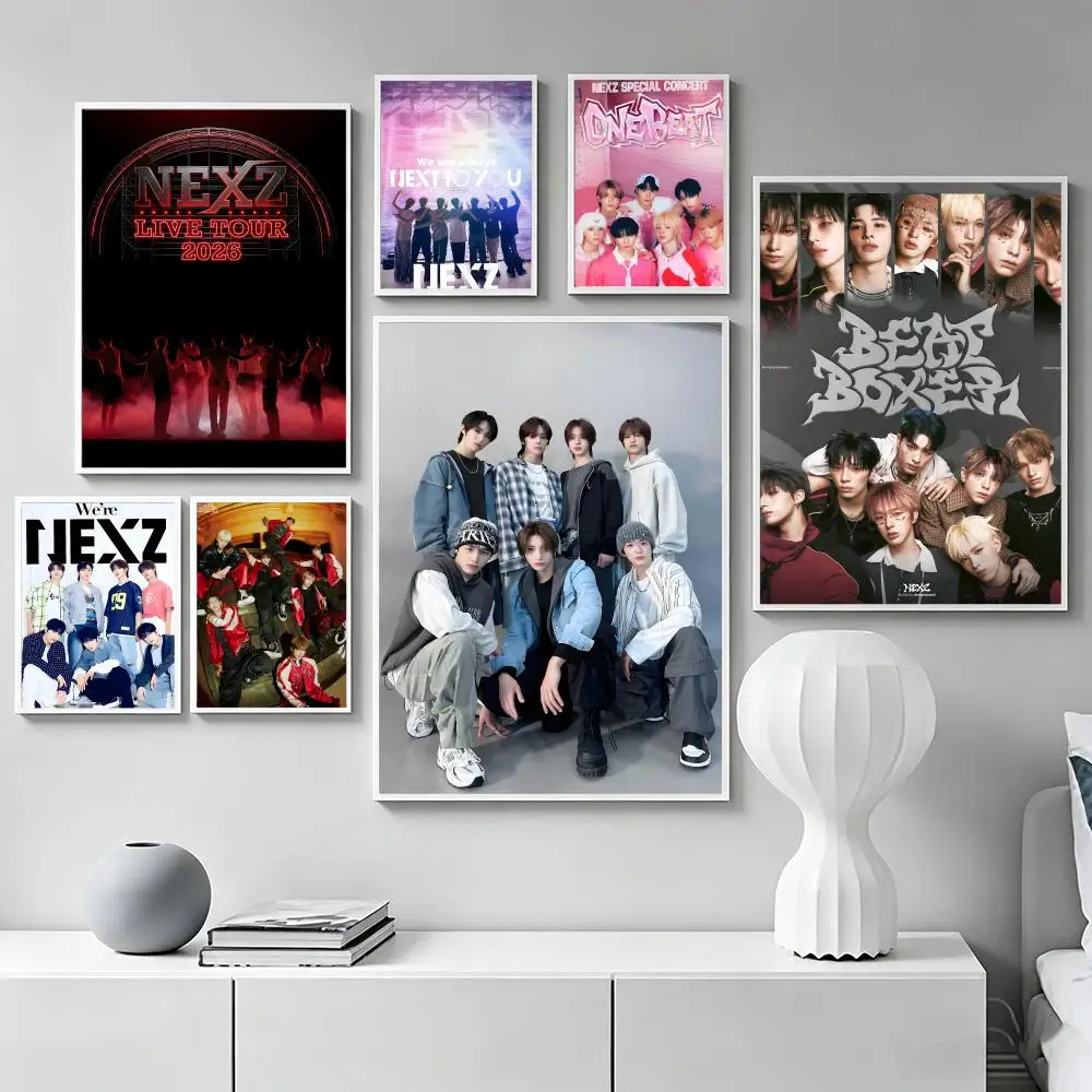 Music N-NEXZ Poster Premium Art Wall Decor, Simple Ornament for Living and Leisure Areas