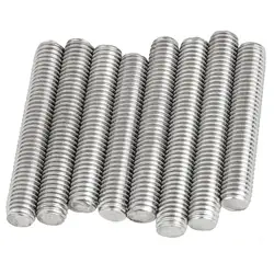 M6 M8 304 Stainless Steel Full Thread Rod Screw Rod Headless Bolt Thread Full Threaded Stud