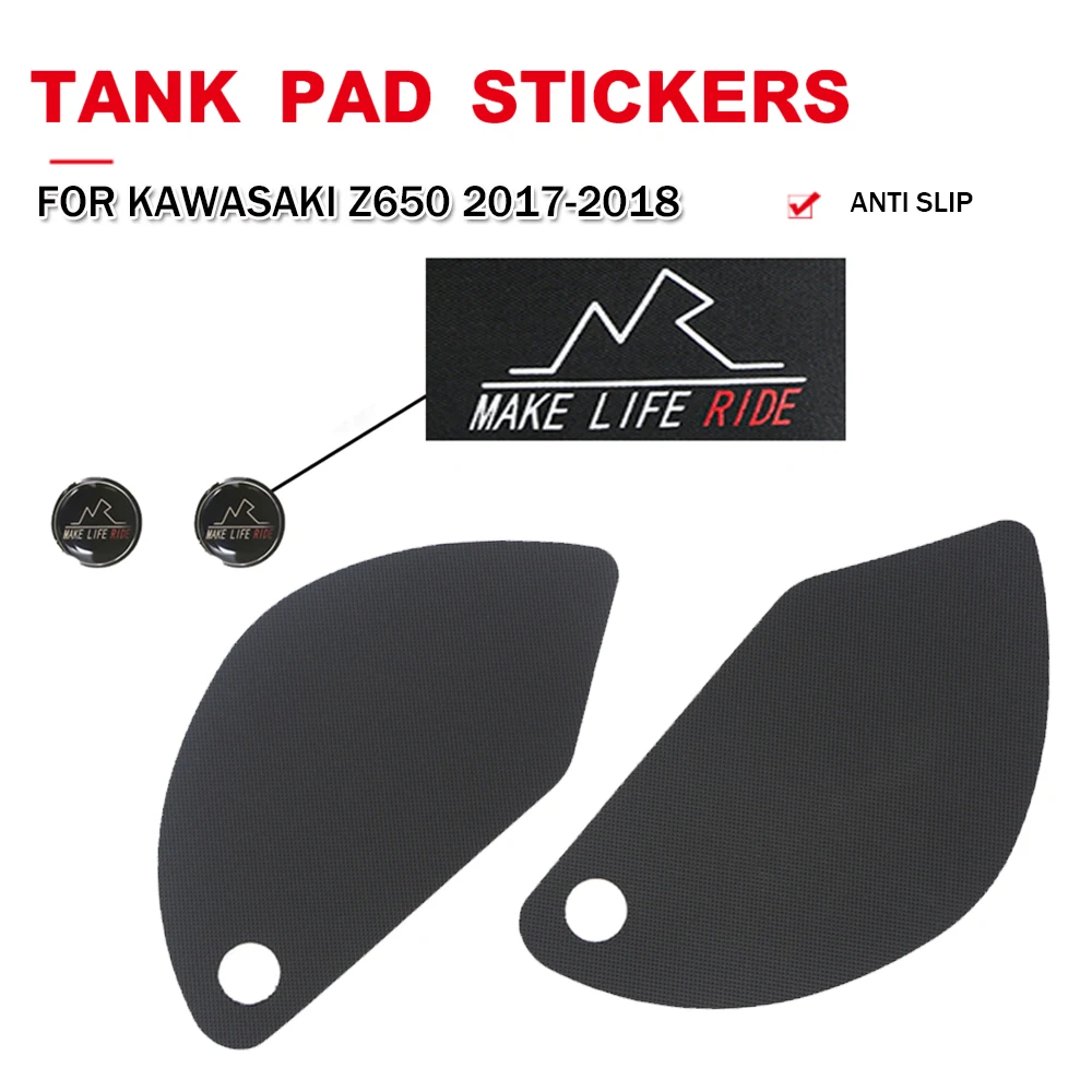 

For Kawasaki Z650 2017 2018 Z 650 Motorcycle Anti-Slip Tank Pad Stickers PVC Gas Side Knee Grip Protective Decoration Decals