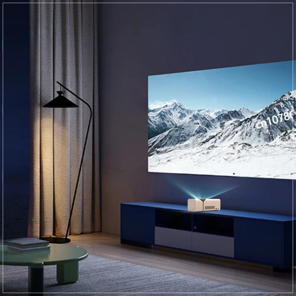 Ultra Short Throw Portable Projector 4K Supported 150" Display for Home Outdoor, Compatible with IOS/Android/TV Stick/Xbox