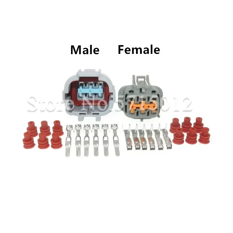 6 Hole 6185-1175 PB291-06127 PB291-06127 Automotive Electrical Headlight Socket Light Lamp Connector For Nissan Teana
