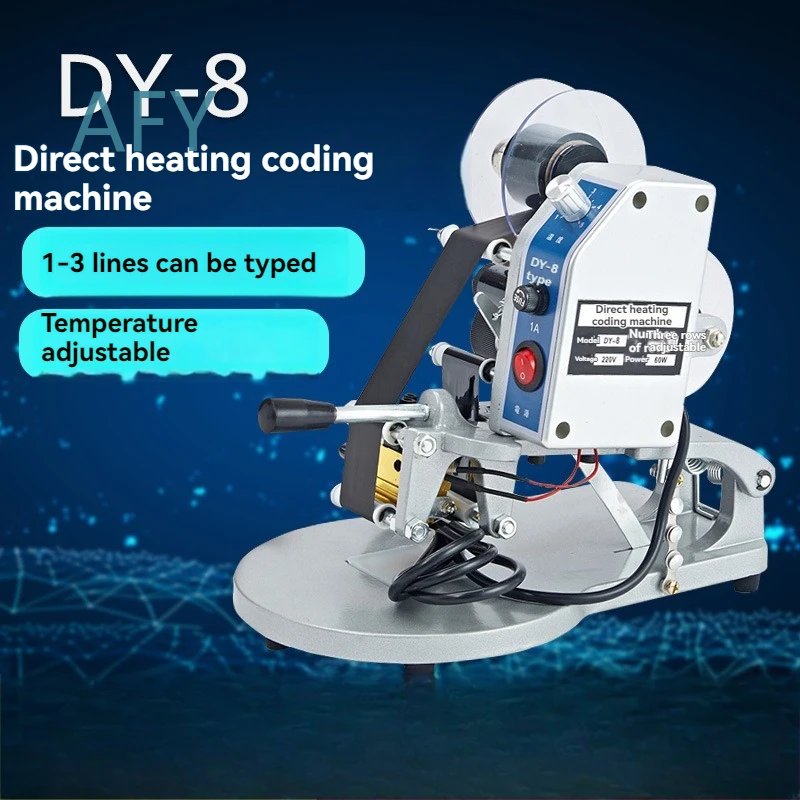Manual Expiration Date Encoder Ribbon Seal Date Machine for Packaging Batch Coding Hot Press Date Stamping Machine for Food
