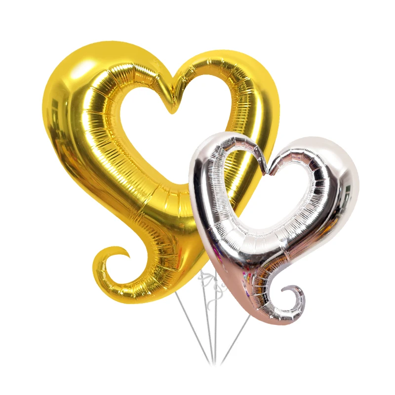 (1Pc) Valentine's Day Wedding Party Decoration Photo Props Toy Balloon Love Shape Cartoon Creative Aluminum Film Balloon