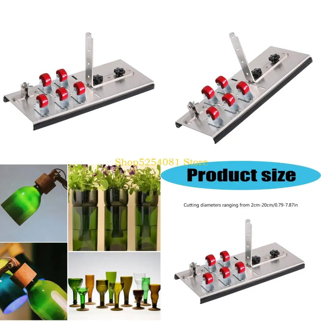 AXYC Stainless Steel Tool Bottle Cutter For DIY Glass Cutting And Crafting With 2cm-20cm/0.79-7.87in Adjustable Length