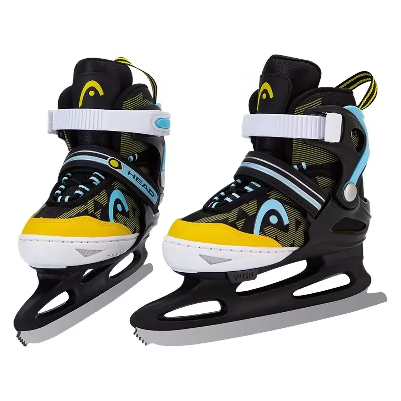 Adjustable Ice Skates for Kids Teens Beginners Professional Hockey Blades Steel Winter PVC Polyurethane Rental OEM Design