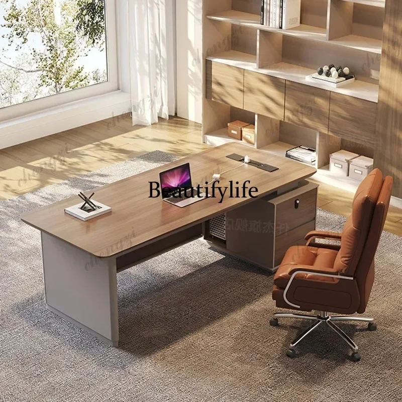 F4567 F4567 Display Minimalist Office Desk Aesthetic European Modern Computer Office Desk Decoration Drawer Meuble Bureau