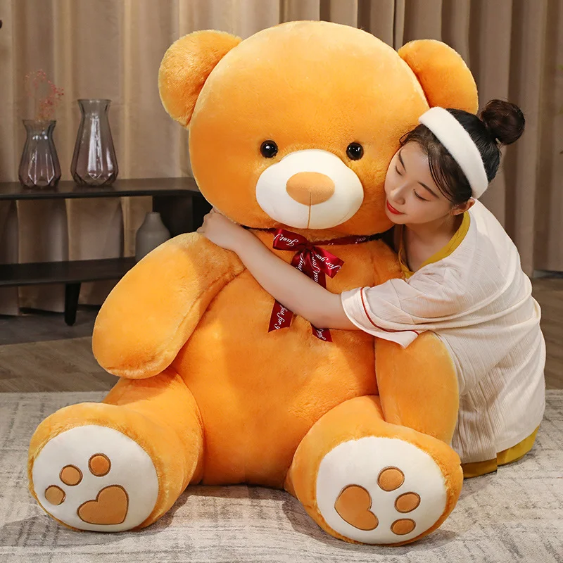 1pc 40/50/60cm Kawaii Sitting Plush Toy Giant Bear Doll Cute Room Decoration For Girls Heart Gift