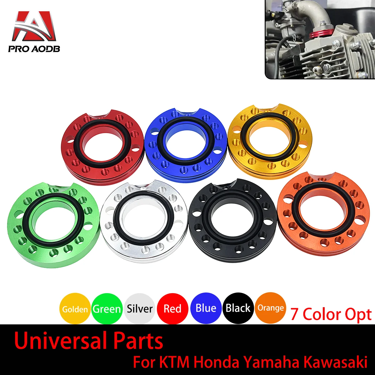 

Moto CNC Carb Carburetor Inlet Manifold Adjuster Universal Flange Spinner Plate Adaptor For KTM Yamaha Honda Kawasaki ATV Etc