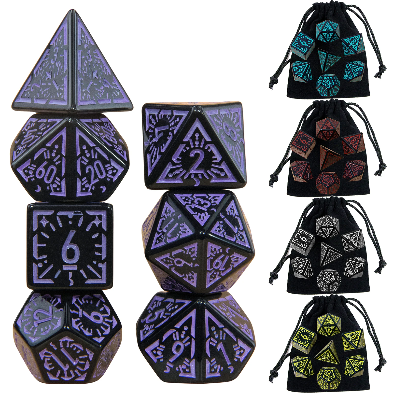 35/21/7Pcs DND Dice Set Multi Sides Polyhedral D4 D6 D8 D10 D12 D20 Dice for Role Playing Board Table Game Math Tabletop RPG