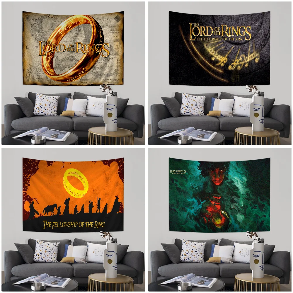 T-The L-Lords Of The R-Rings Colorful Tapestry Wall Hanging Hanging Tarot Hippie Wall Rugs Dorm Wall Art Decor