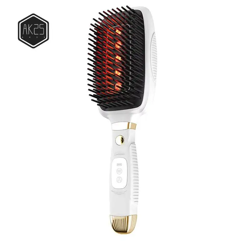 

AK25-Red Light Hair Growth Comb, EMS Micro-Current, Infrared Therapy, Scalp Massage Hairbrush With Vibrations Feature