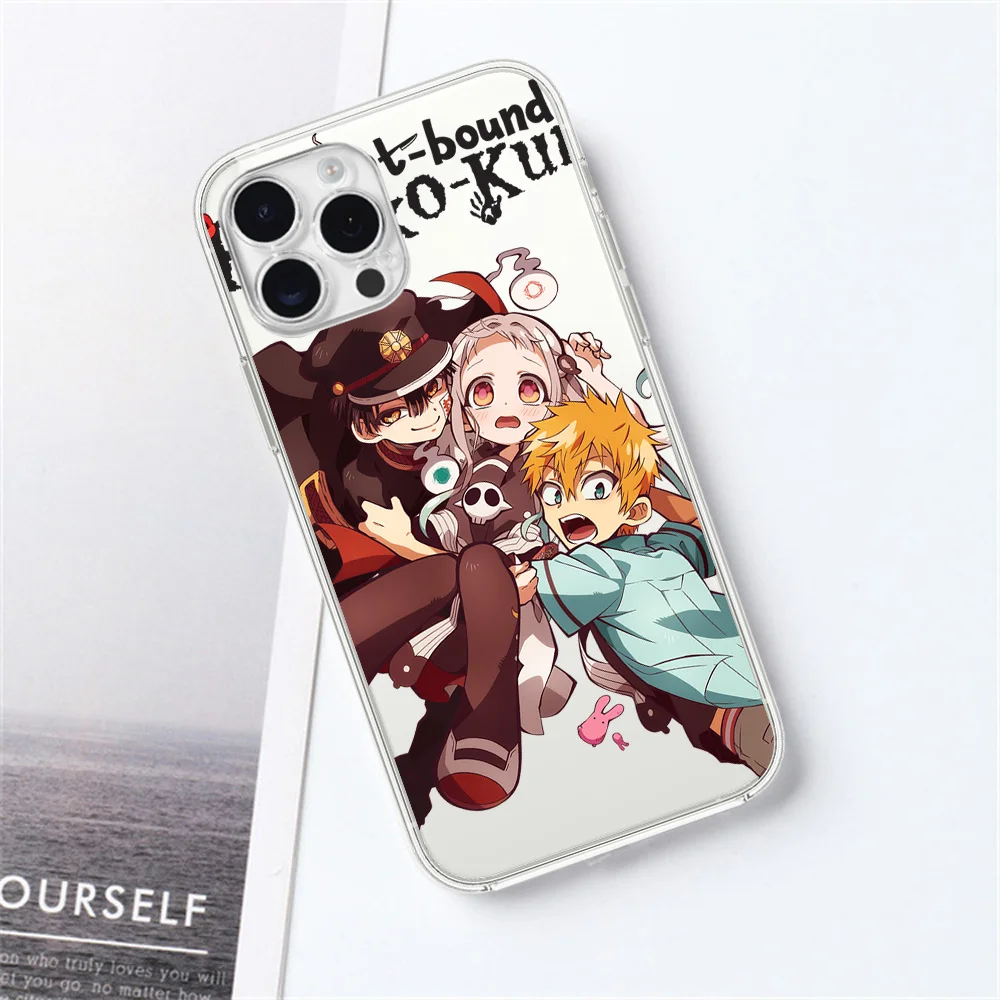 BiliBili Jinbaku shounen hanako kun For Samsung Galaxy S23 S22 Ultra Plus Note 20 Ultra10 Plus A71 70 A52 Transparent Phone Case