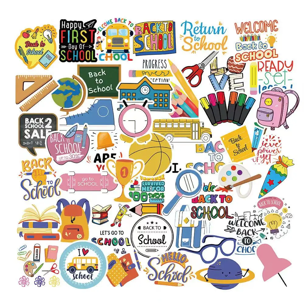 Zurück zu Schule Graffiti Aufkleber DIY Notebook Skateboard Telefon Fall Gepäck Selbst-Klebe Dekoration Aufkleber Decals Aufkleber